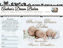 Tablet Screenshot of andreasdreambabies.com